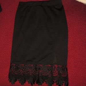 Charlotte Russe Black Pencil Skirt